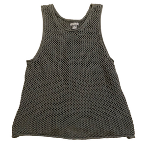 Aerie Green Mesh Knit Tank Top